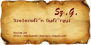Szelezsán Györgyi névjegykártya